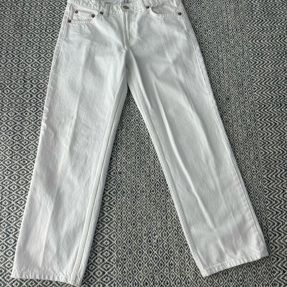 Zara Off-White Denim Pants